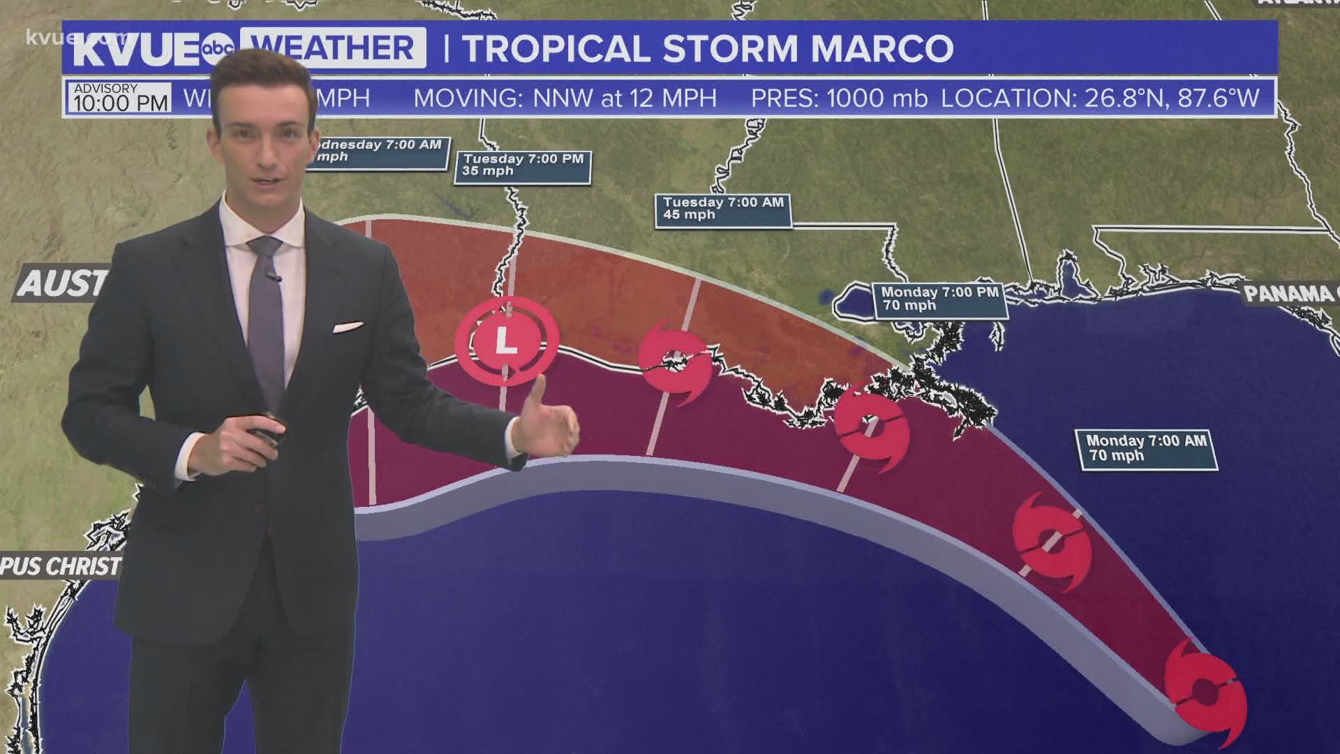 Marco expected to weaken over southeast Texas