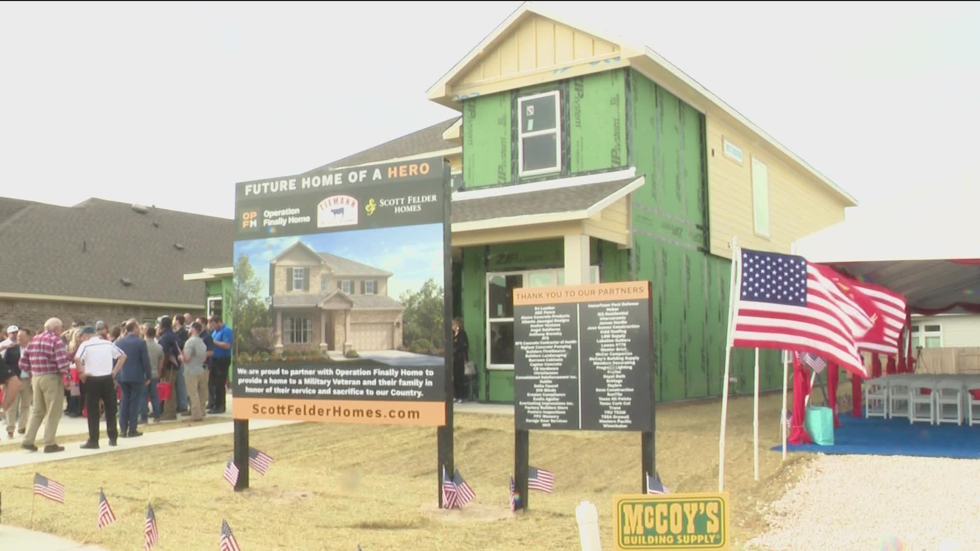 A veteran and his family will have a new place to call home.