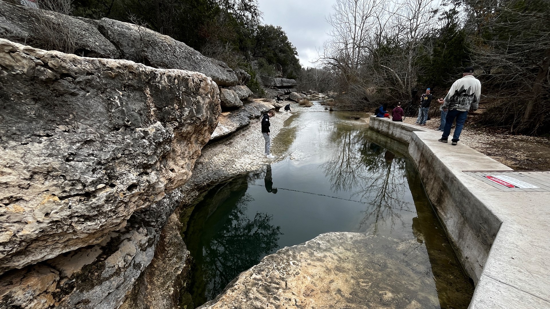 Water is flowing again at Jacob's Well after months of seeing no flow.