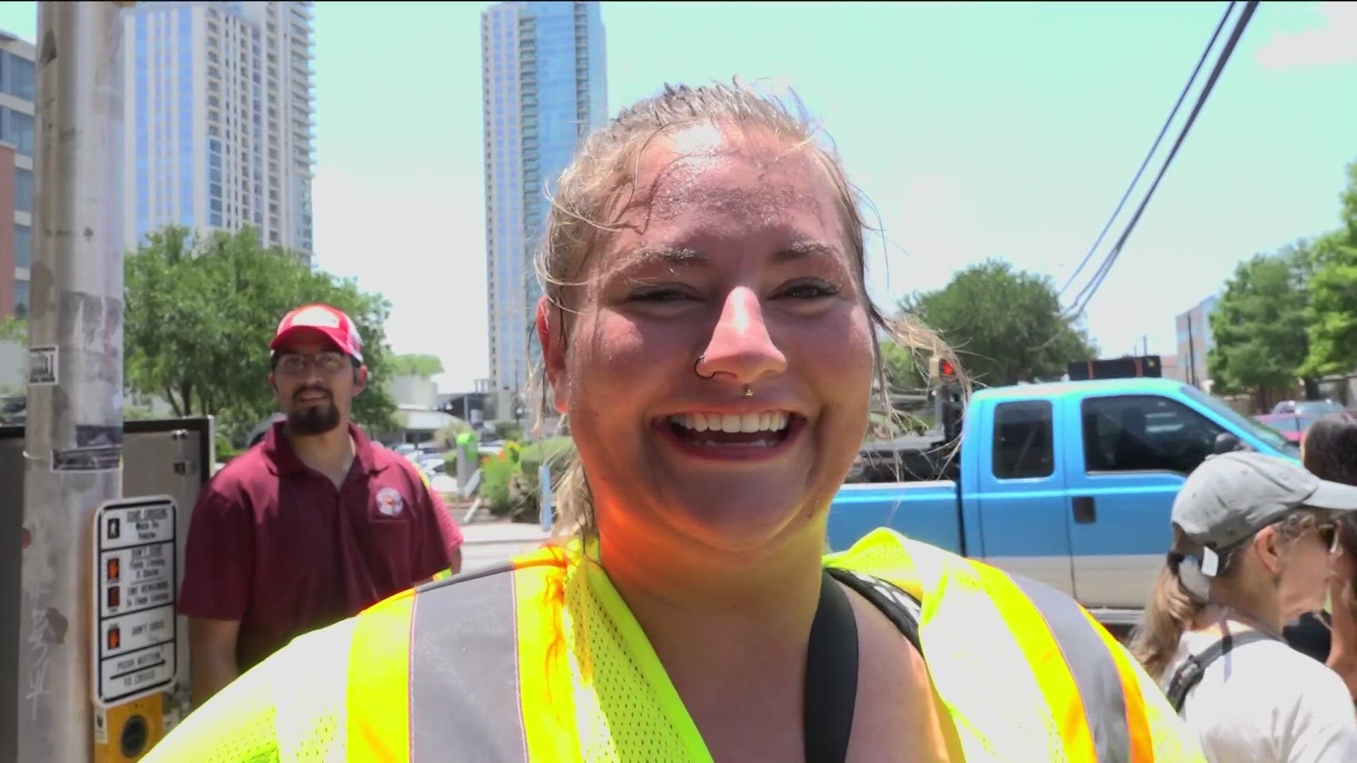 All week long, workers will deal with dangerous temperatures outside. That includes construction workers and those working on sidewalks and streets.