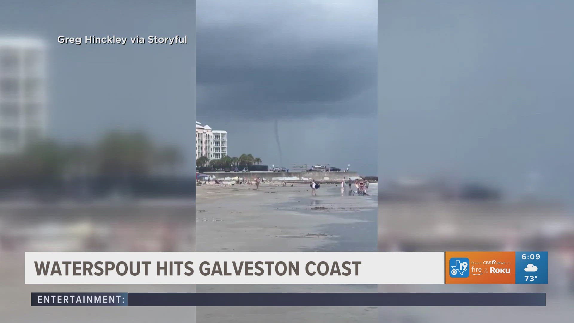 People soaking up the sun in Galveston over the weekend got a bit of a surprise.