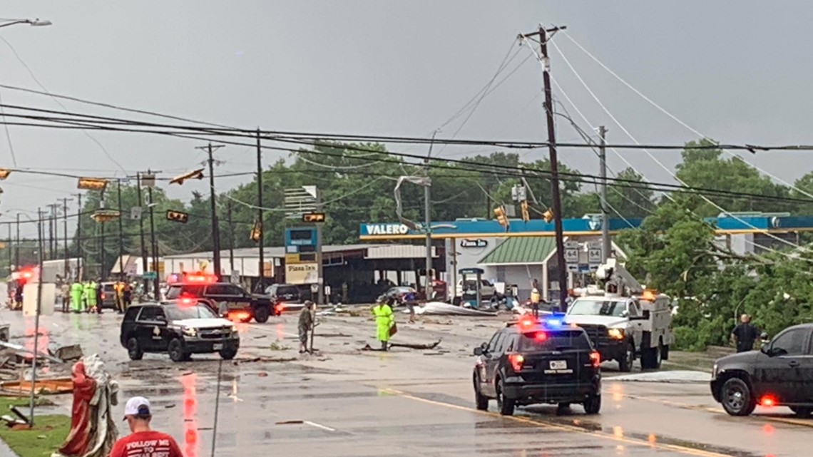 Downtown Canton tornado damage cbs19.tv