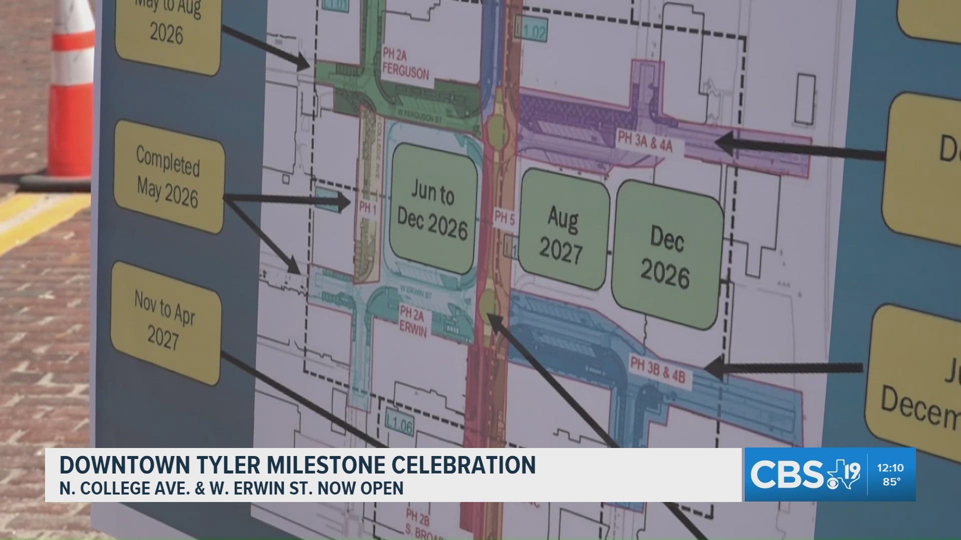 Downtown Tyler celebrates reopening of key streets after construction ...