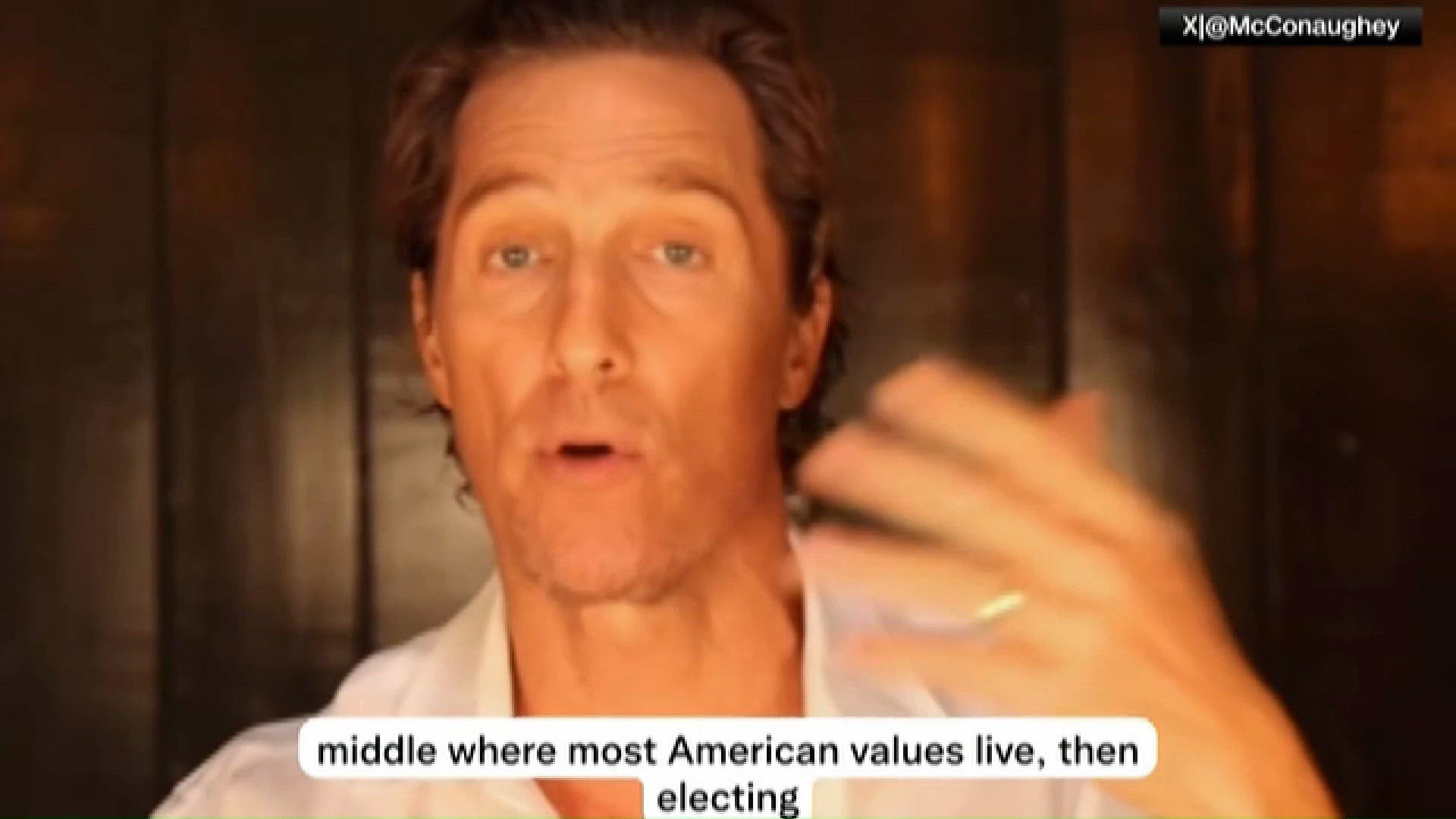 Tv Support Matthew McConaughey urges support for independent candidates in ...