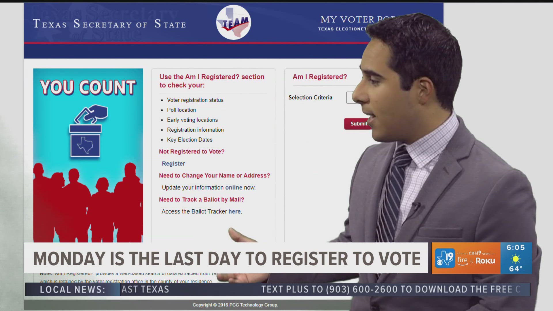 Text VOTE to (903) 600-2600 for your East Texas Nov. 5 election guide.