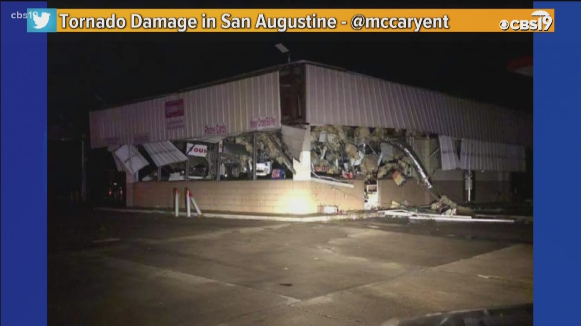 Storm damage reports are coming into the CBS19 Newsroom after severe storms hammered down on East Texas Wednesday night into Thursday morning.