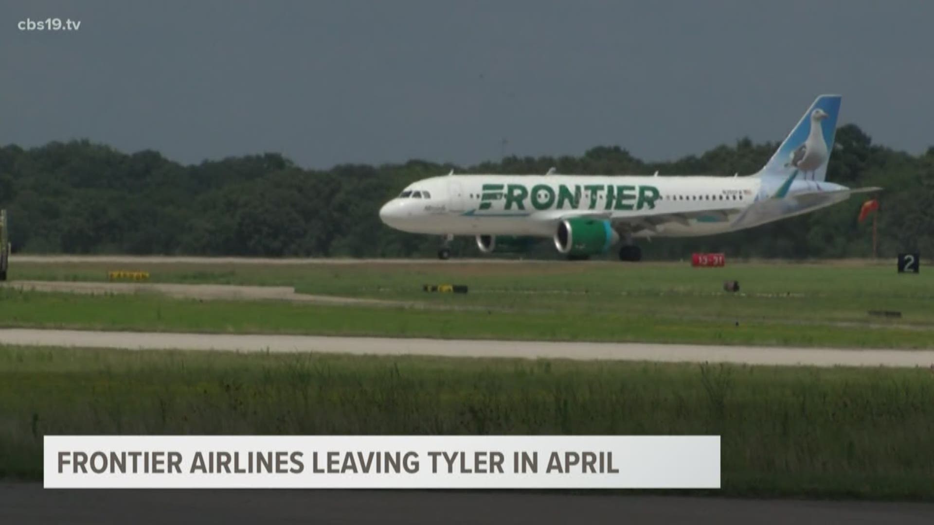 Frontier Airlines leaving Tyler in April