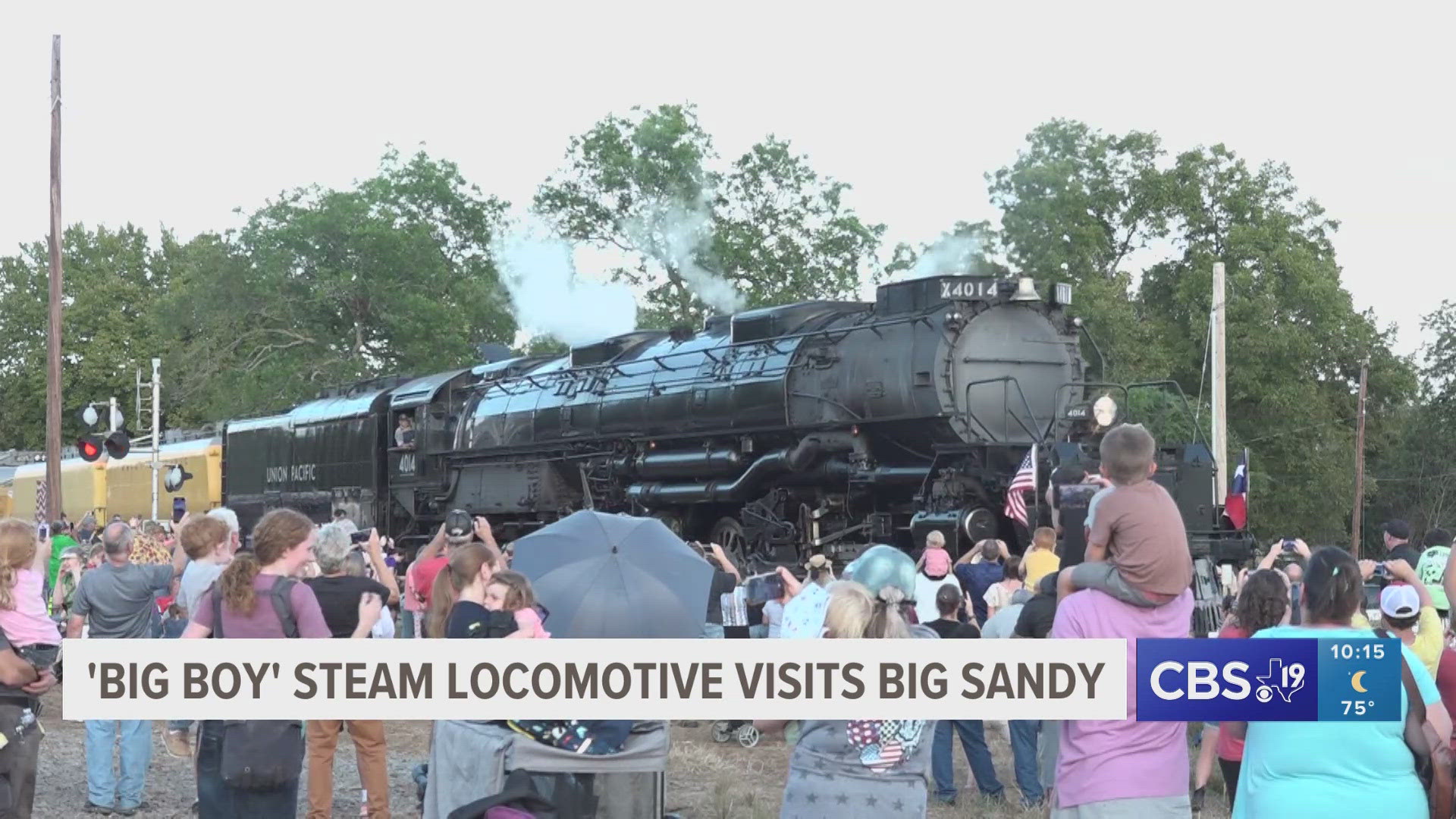 The worlds largest locomotive steam engine train rolls through East Texas, bringing out thousands of attendees.