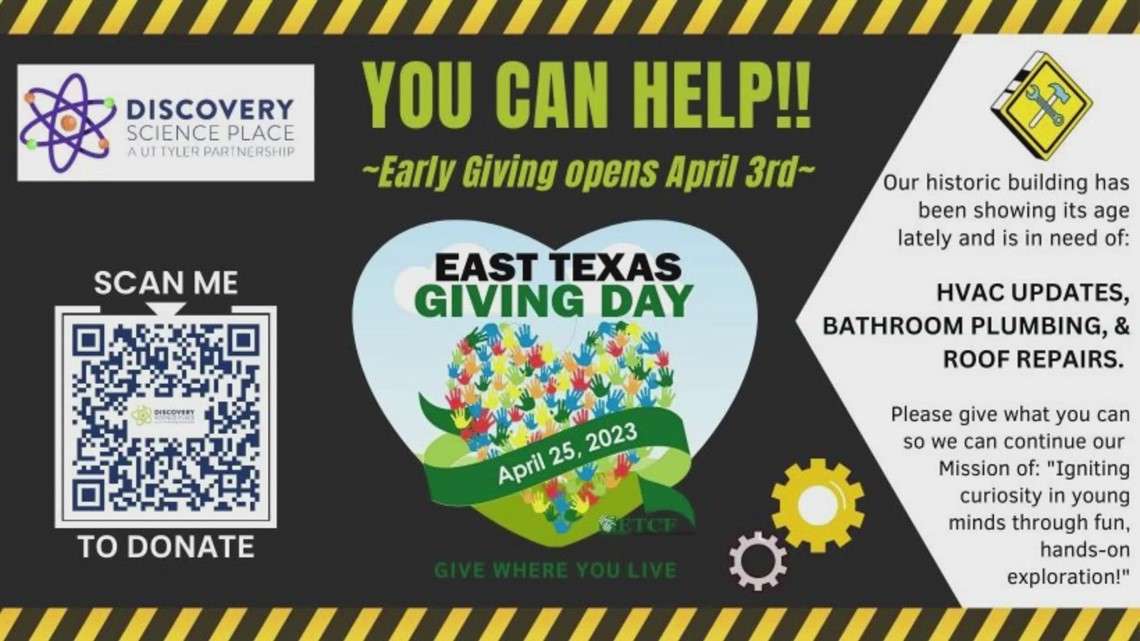 EAST TEXAS GIVING DAY CBS19 highlights Discovery Science Place cbs19.tv