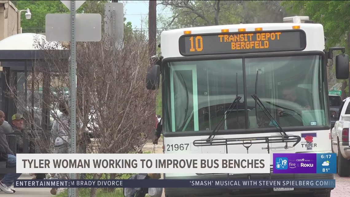 East Texas woman makes it her mission to improve Tyler bus benches