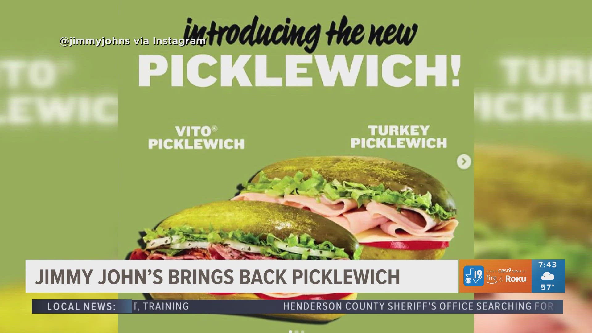Jimmy John's brings back picklewich | cbs19.tv
