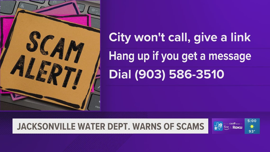 Jacksonville Water Department Warns People Of Recent Billing Scam ...