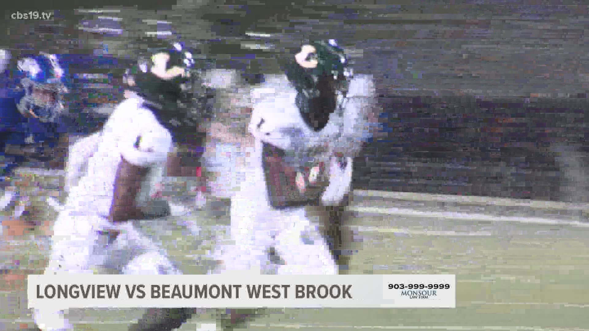 The Longview Lobos traveled to Lufkin's Abe Martin Stadium to take on the Beaumont West Brook Bruins in a rematch of the 2018 state title game.