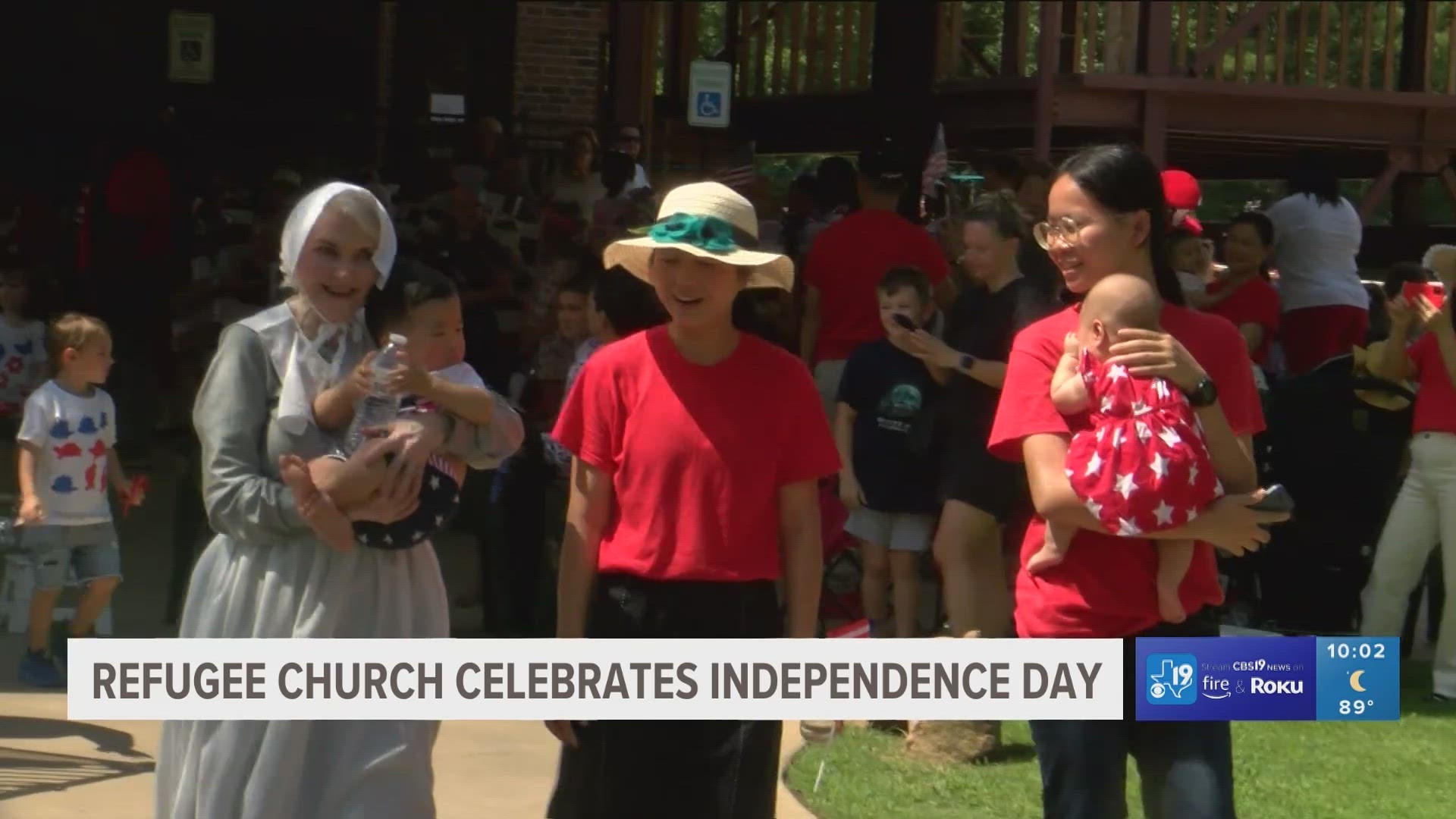 The congregation who fled China due to religious persecution were invited to an patriotic parade at a Tyler school.