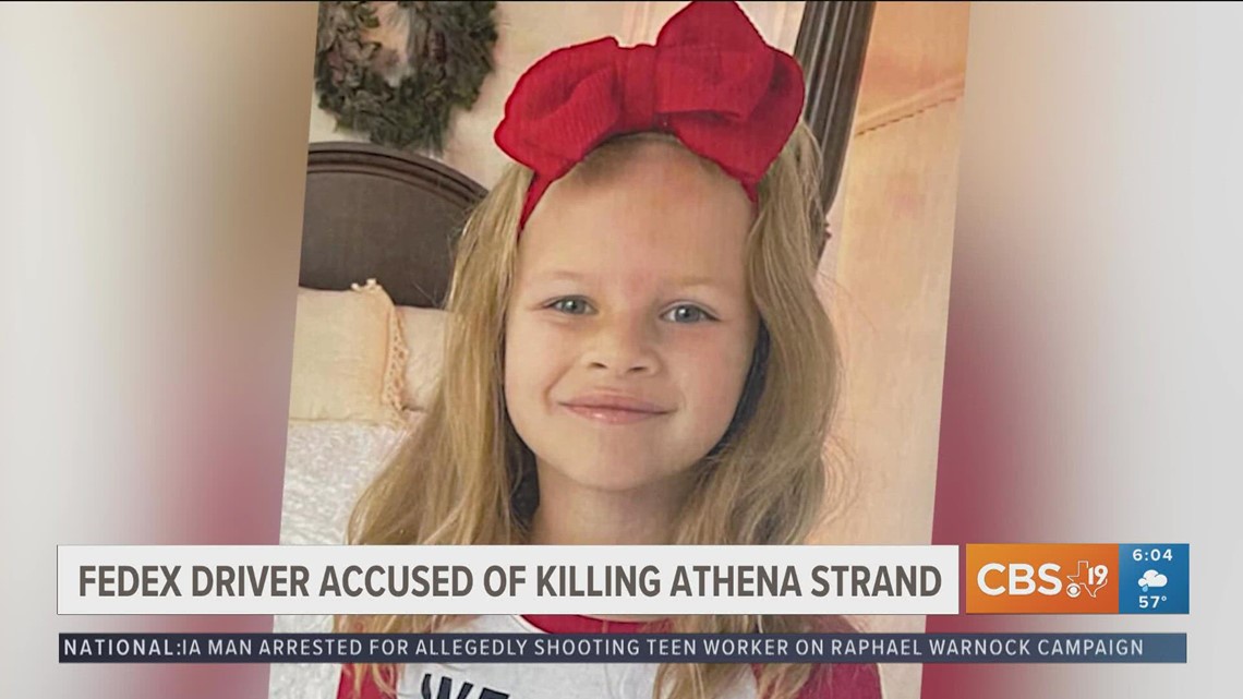 OFFICIALS: FedEx driver admits to abducting, killing 7-year-old Athena Strand in Texas