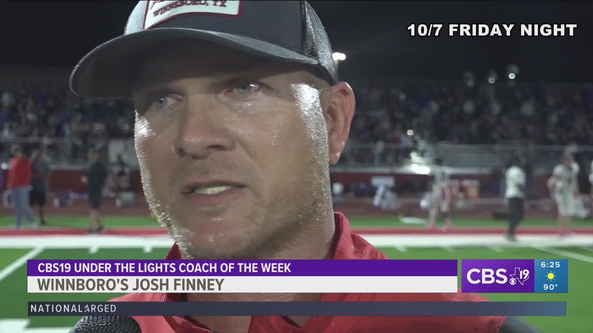After a win over then No. 2 ranked Mount Vernon Tigers, the Winnsboro Raiders put teams on notice, earning Josh Finney, Coach of the Week.