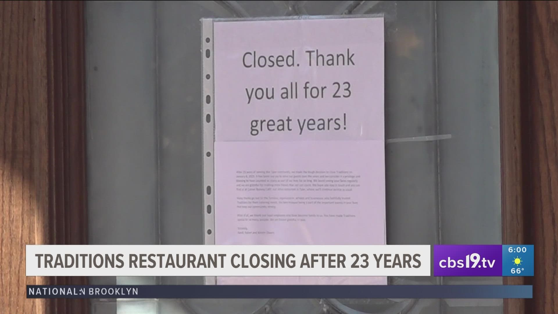 It’s the end of an era for lots of east Texas families.
A popular restaurant announced it has closed its doors for good.