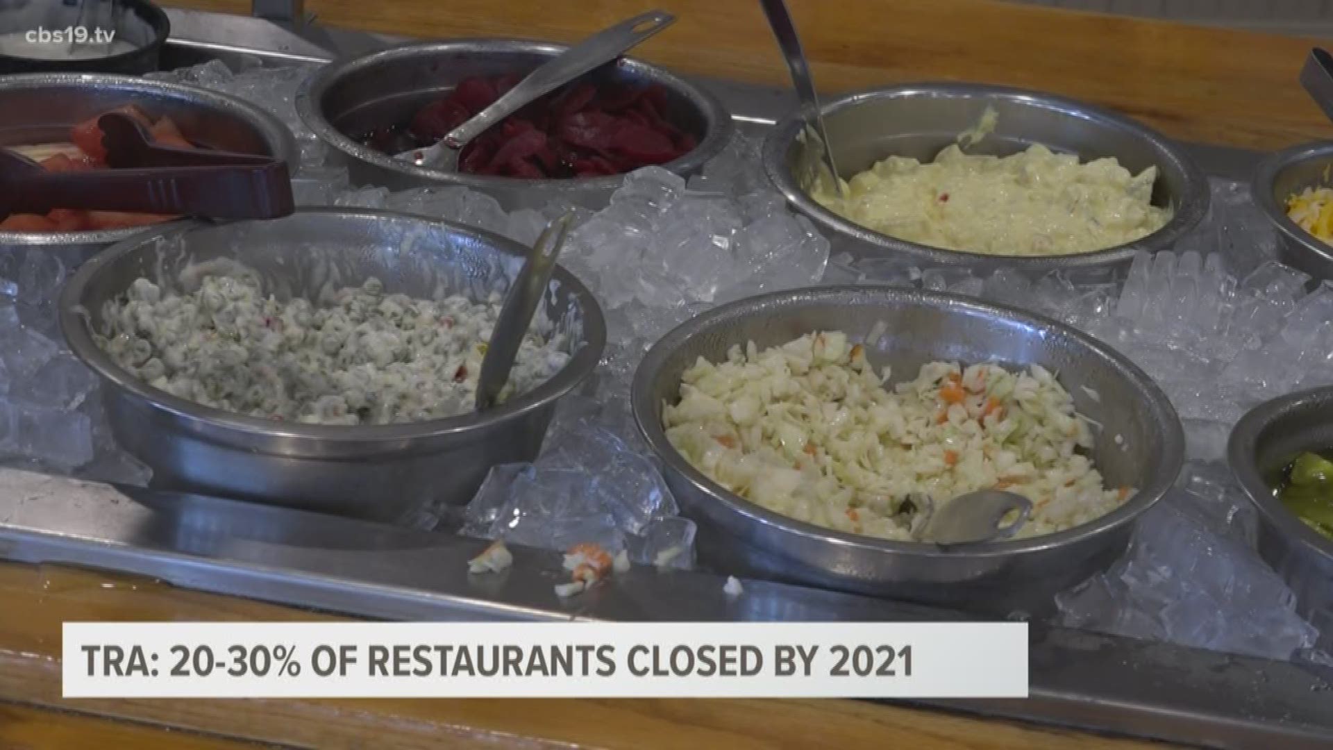 TRA estimates that 20-30% of East Texas restaurants could shut down by the end of the year due to the pandemic.