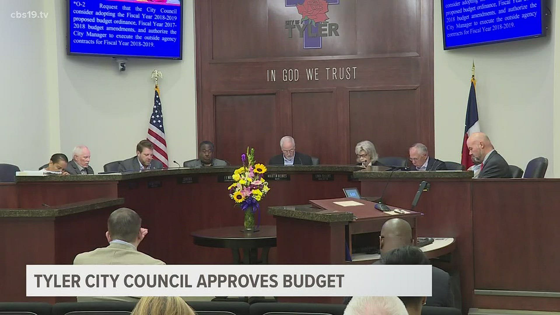The Tyler City Council approved the fiscal year 2018-19 budget during today's meeting.