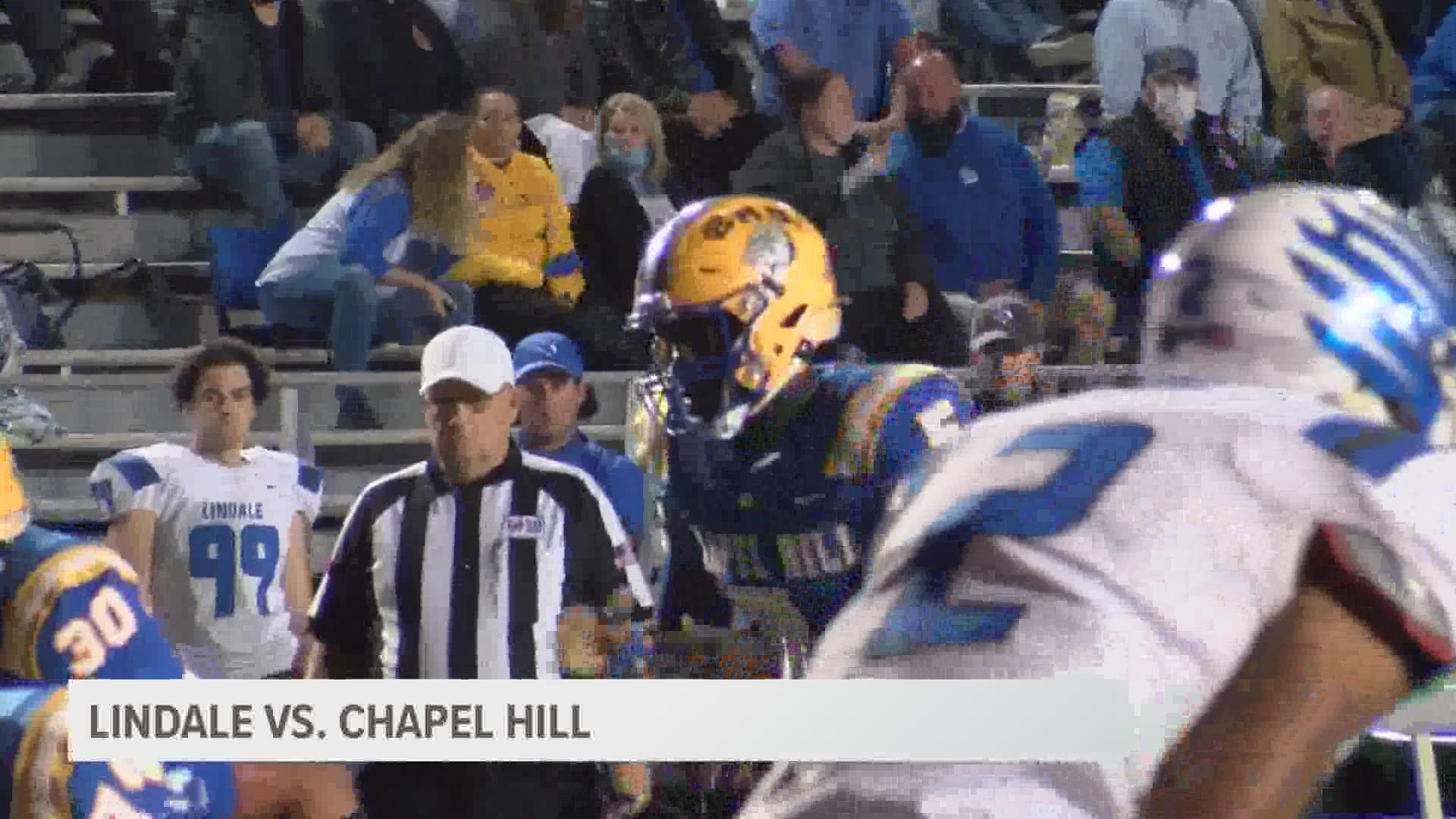 Lindale dominated Chapel Hill by a score of 52-6.