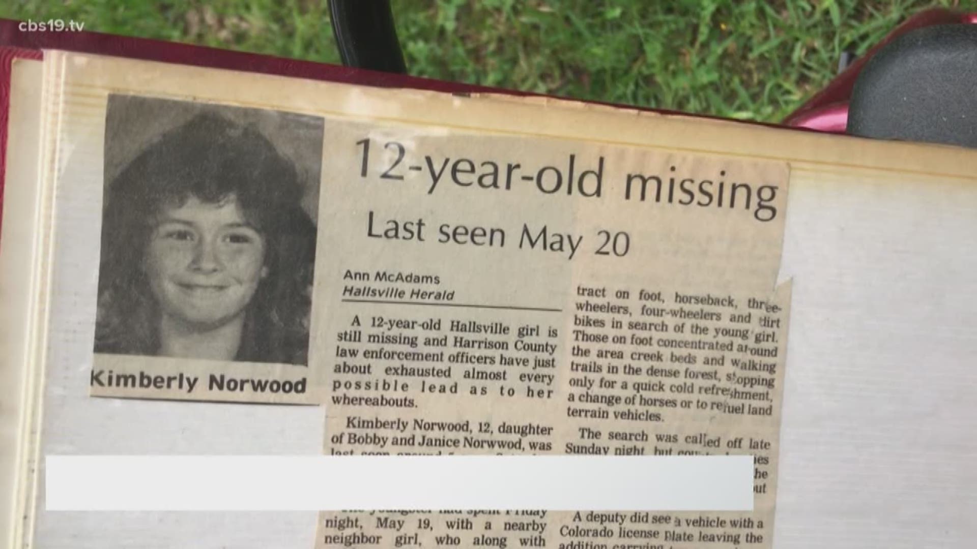 It's been three decades since 12 year old girl Kimberly Norwood disappeared near her home in Hallsville.
30 years later her family is still left with no answers.
CBS 19 takes a closer look into the case that still remains unsolved.