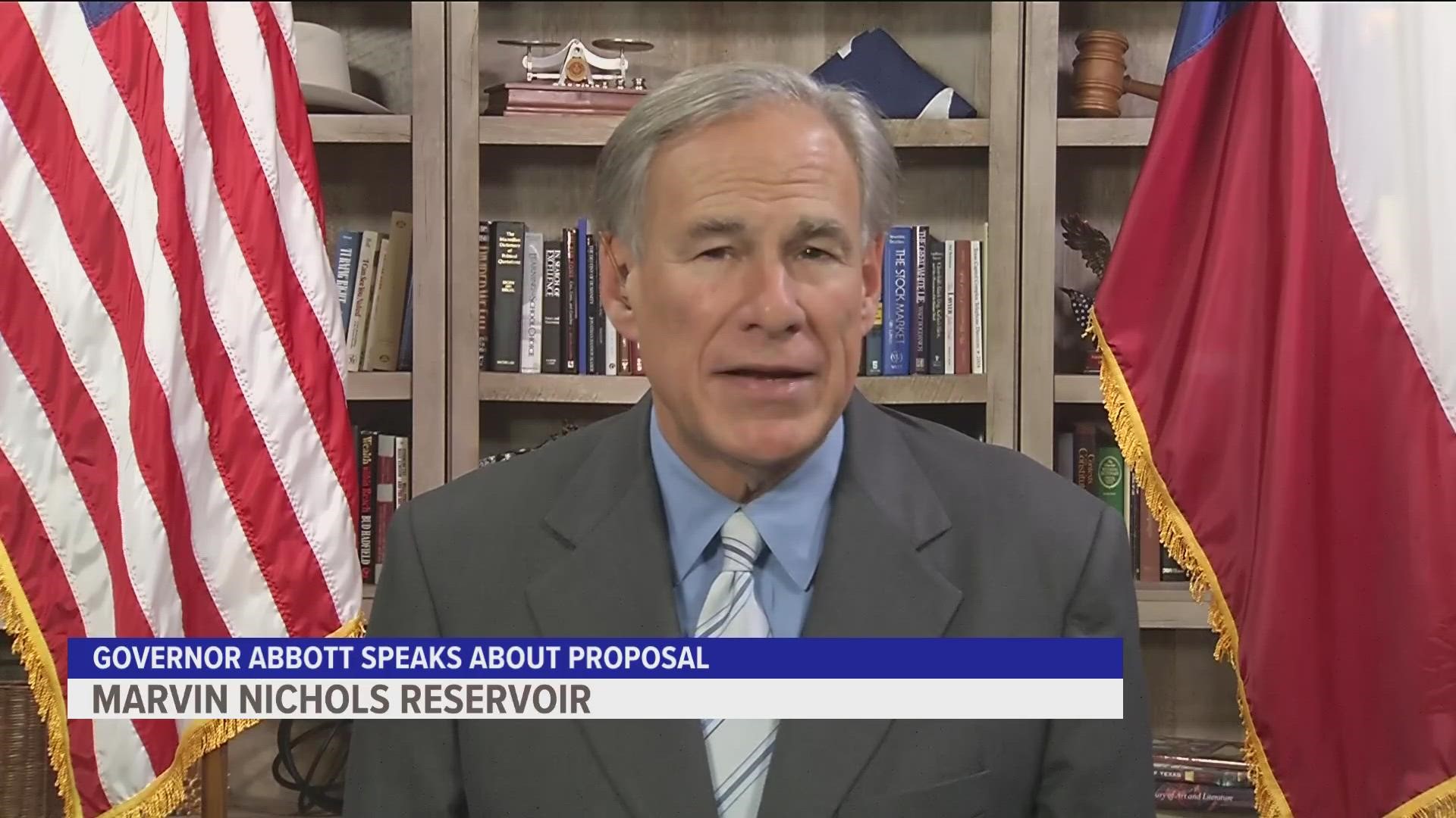 Governor Greg Abbott speaks on proposed Marvin Nichols Reservoir