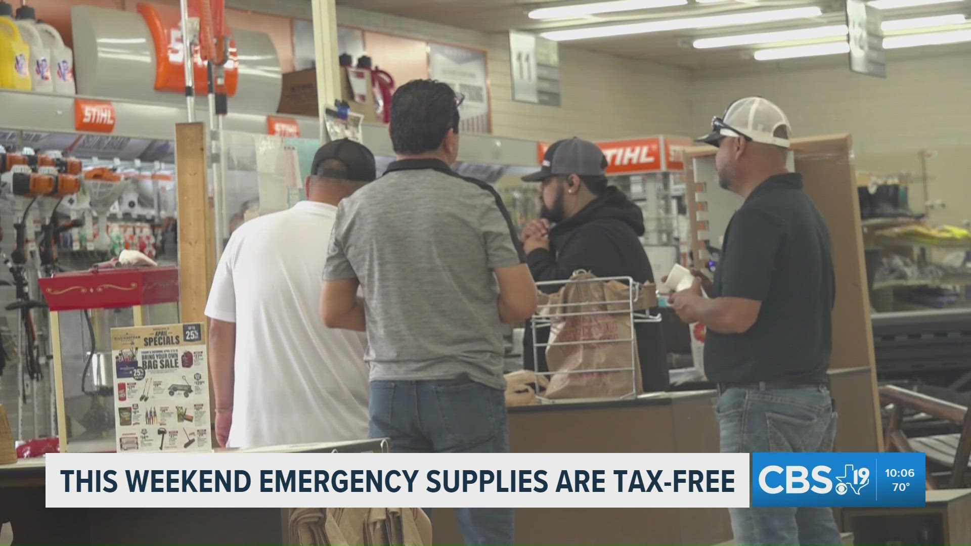 Texas emergency supplies sales tax holiday runs this weekend | cbs19.tv