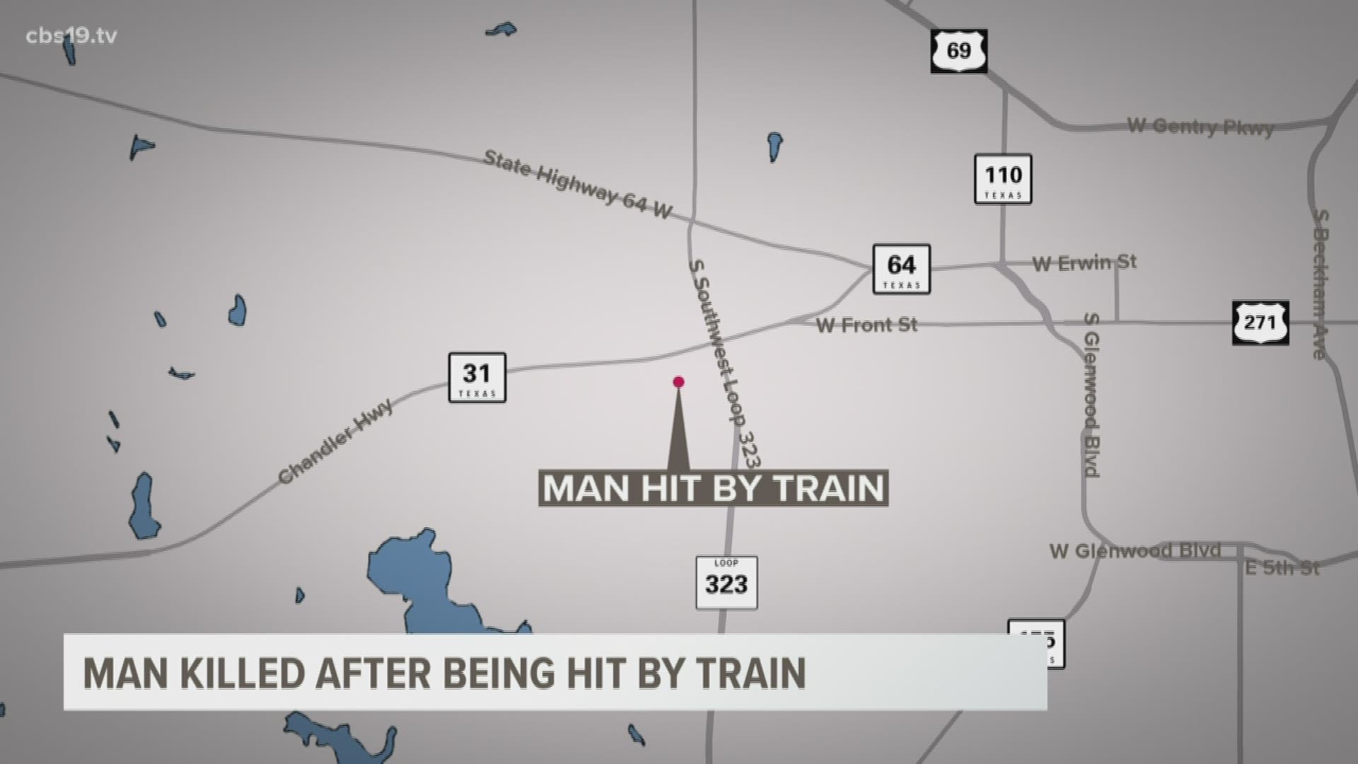 Police say the man was laying on the railroad tracks when he was hit.
