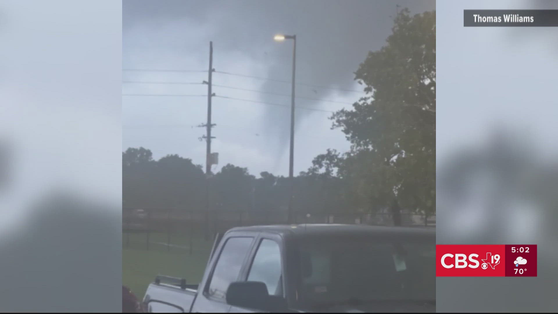 The tornado was caught on camera in the Beaumont area.