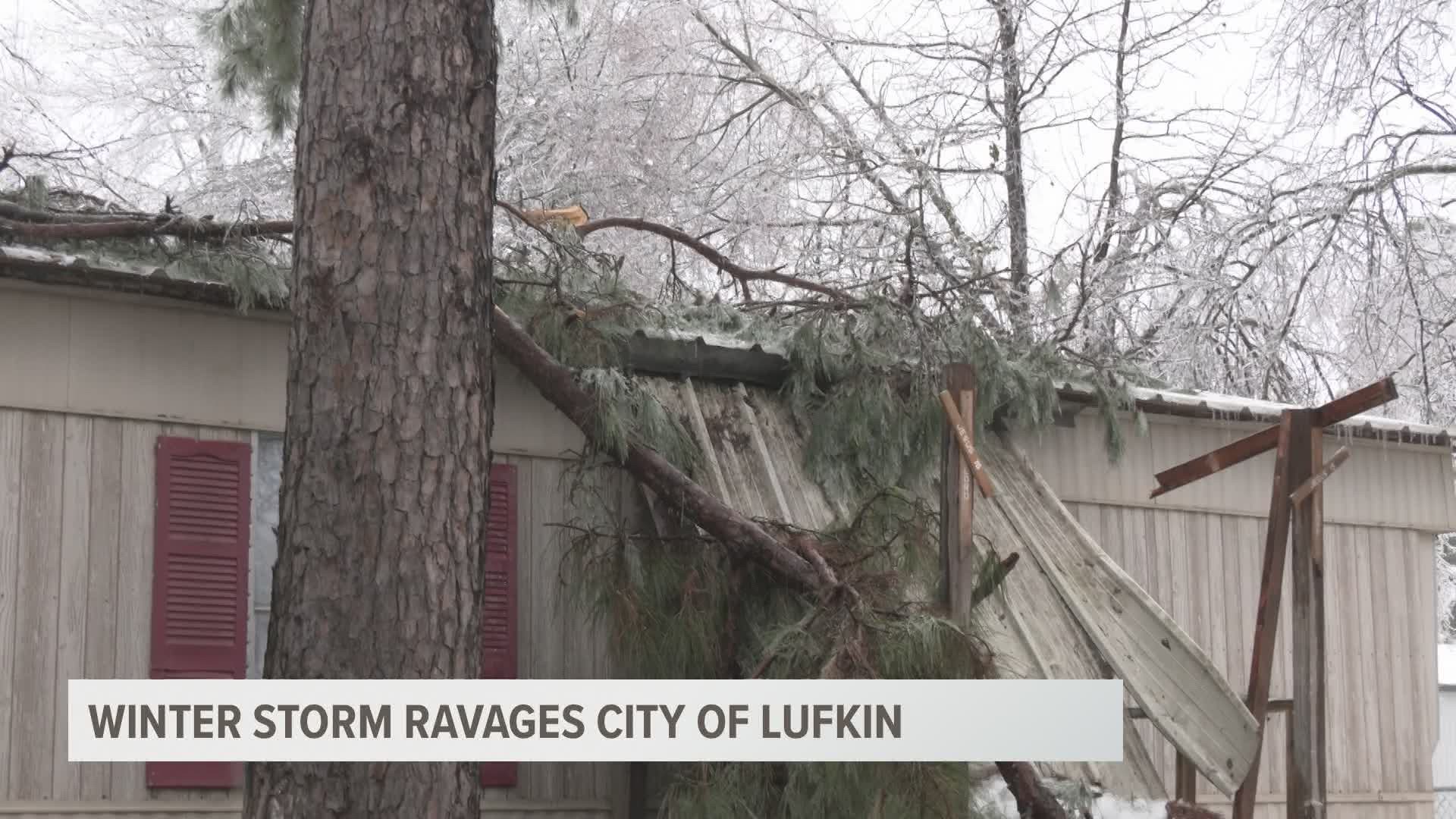 The City of Lufkin is trying to salvage the damage from an unforgiving storm.