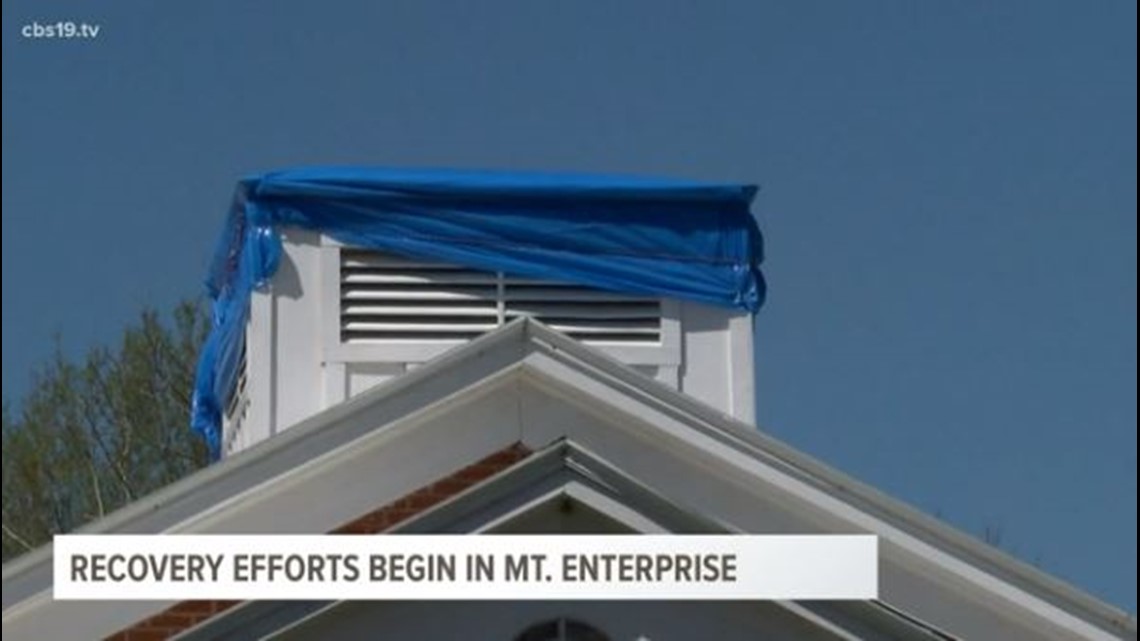 Mt Enterprise church damaged in Saturday tornado cbs19.tv