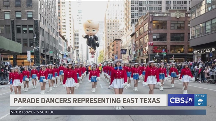East Texas college dancers perform at Thanksgiving parades