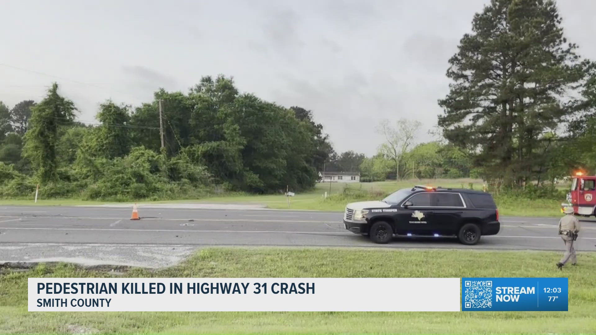 Pedestrian killed in crash on Highway 31 near Tyler | cbs19.tv