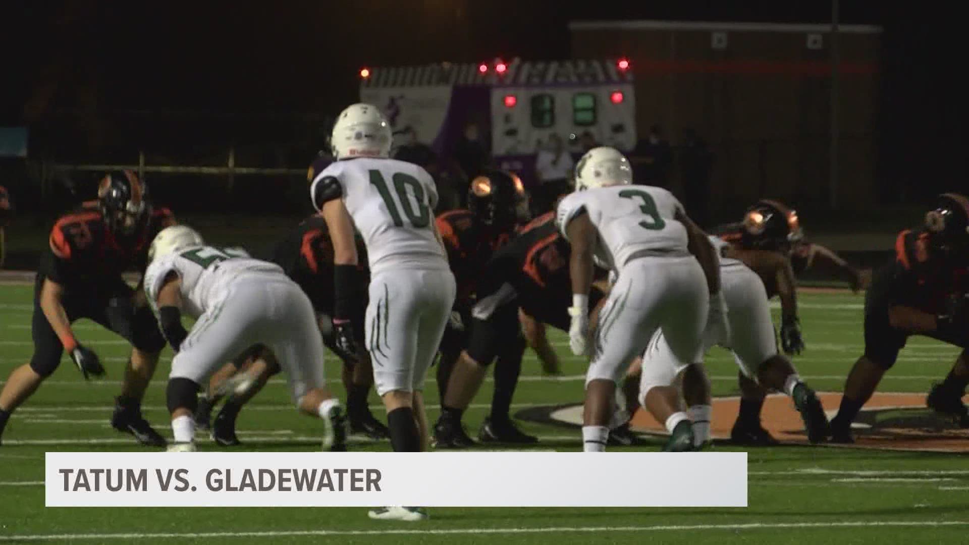Gladewater defeated Tatum by a score of 42-21.