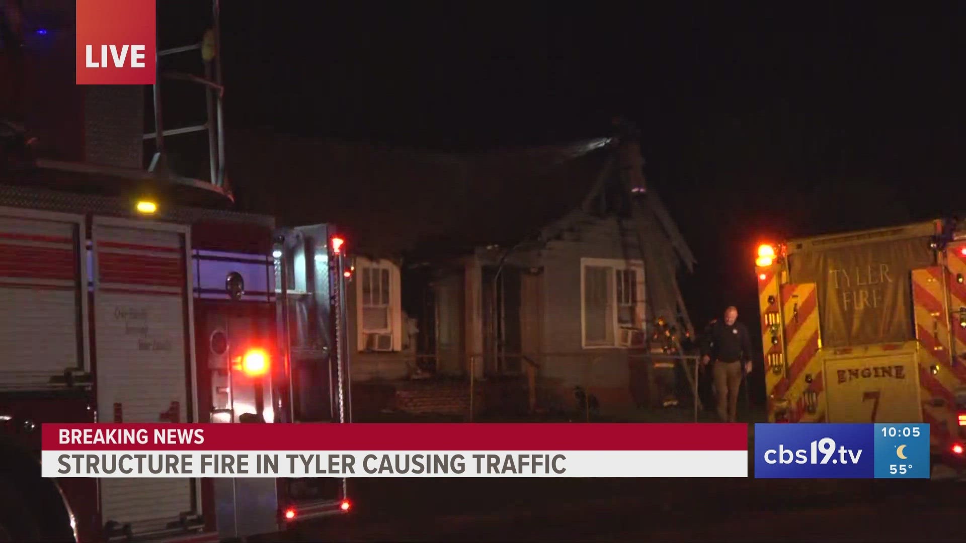 No injuries reported after structure fire on northside Tyler Sunday night