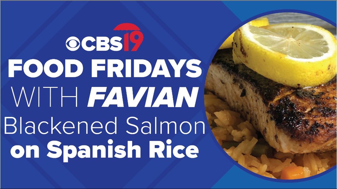 Comida con Favion Friday: salmón ennegrecido y arroz español
