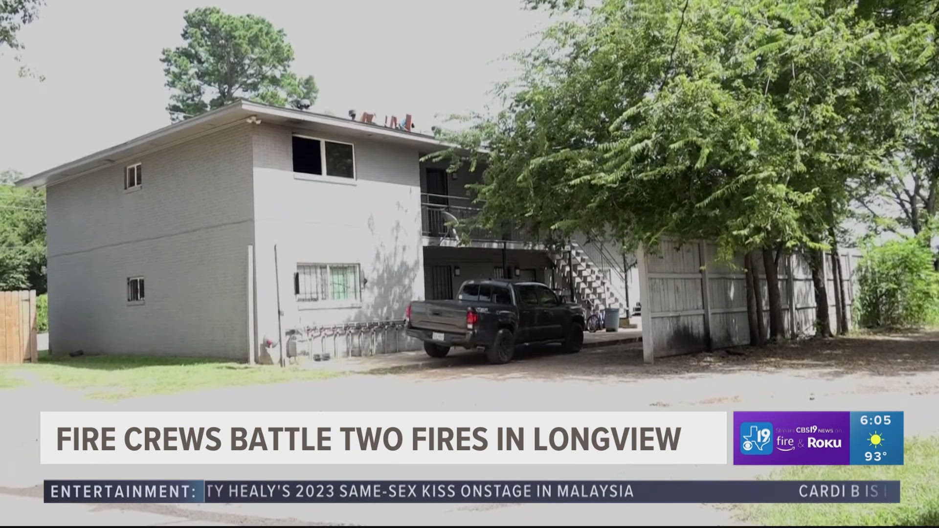 Fire crews battle two fires in Longview