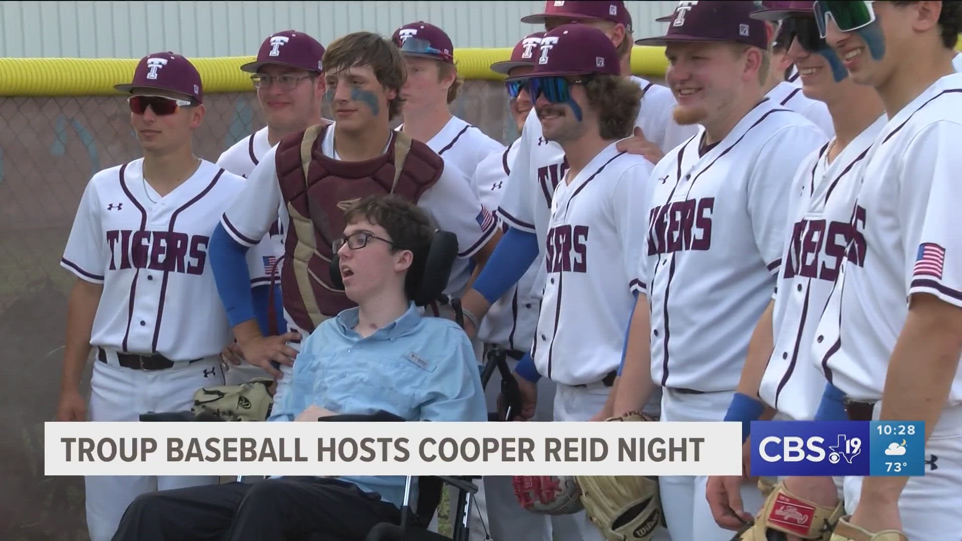 The Troup baseball team turned their Friday night matchup against the Waskom Wildcats into Cooper Reid night.