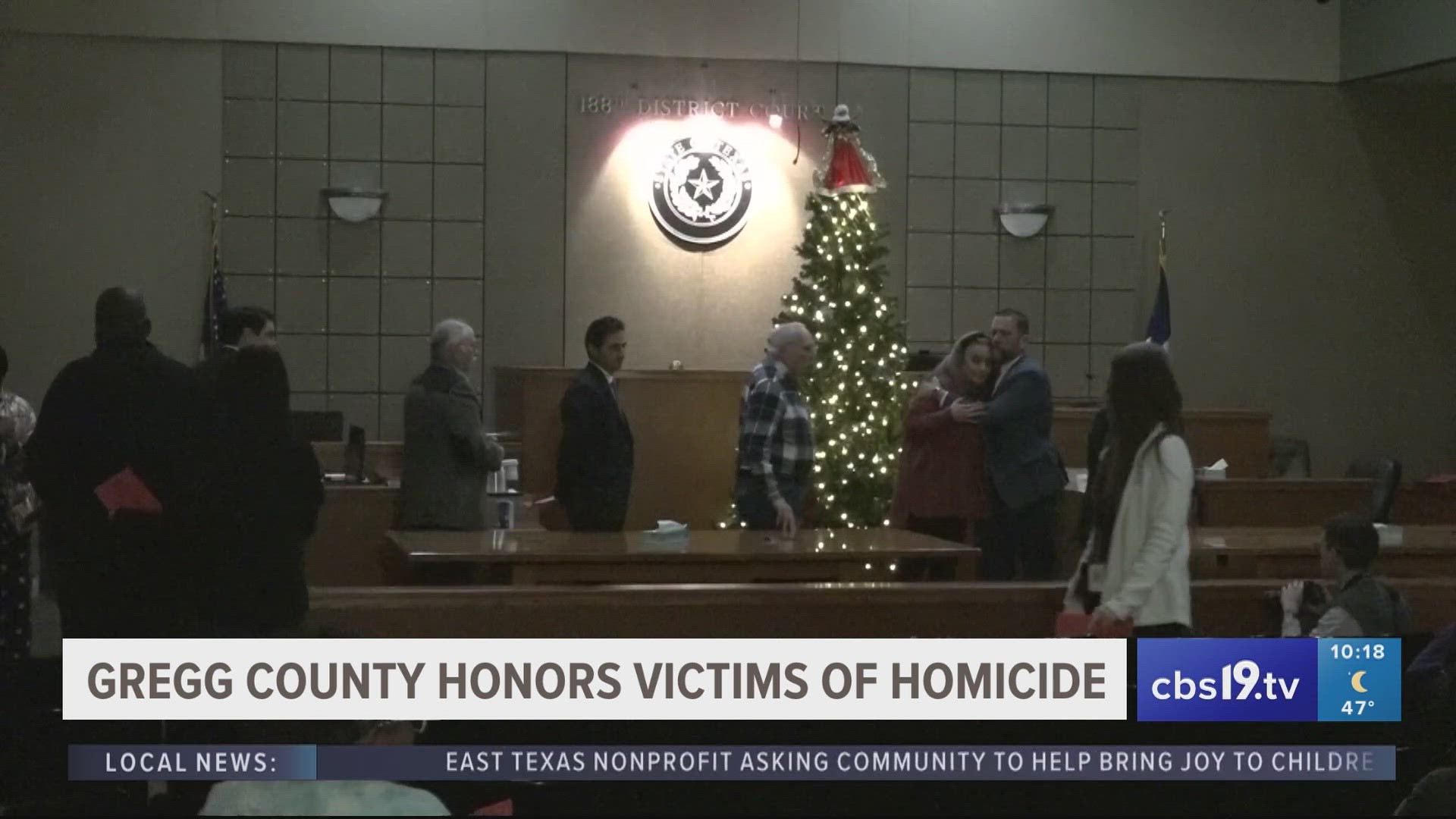 Family members of homicide victims decorated a special Christmas tree with personalized ornaments in memory of their loved ones.