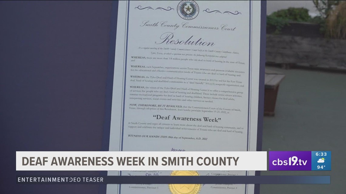 Deaf Awareness Week in Smith County