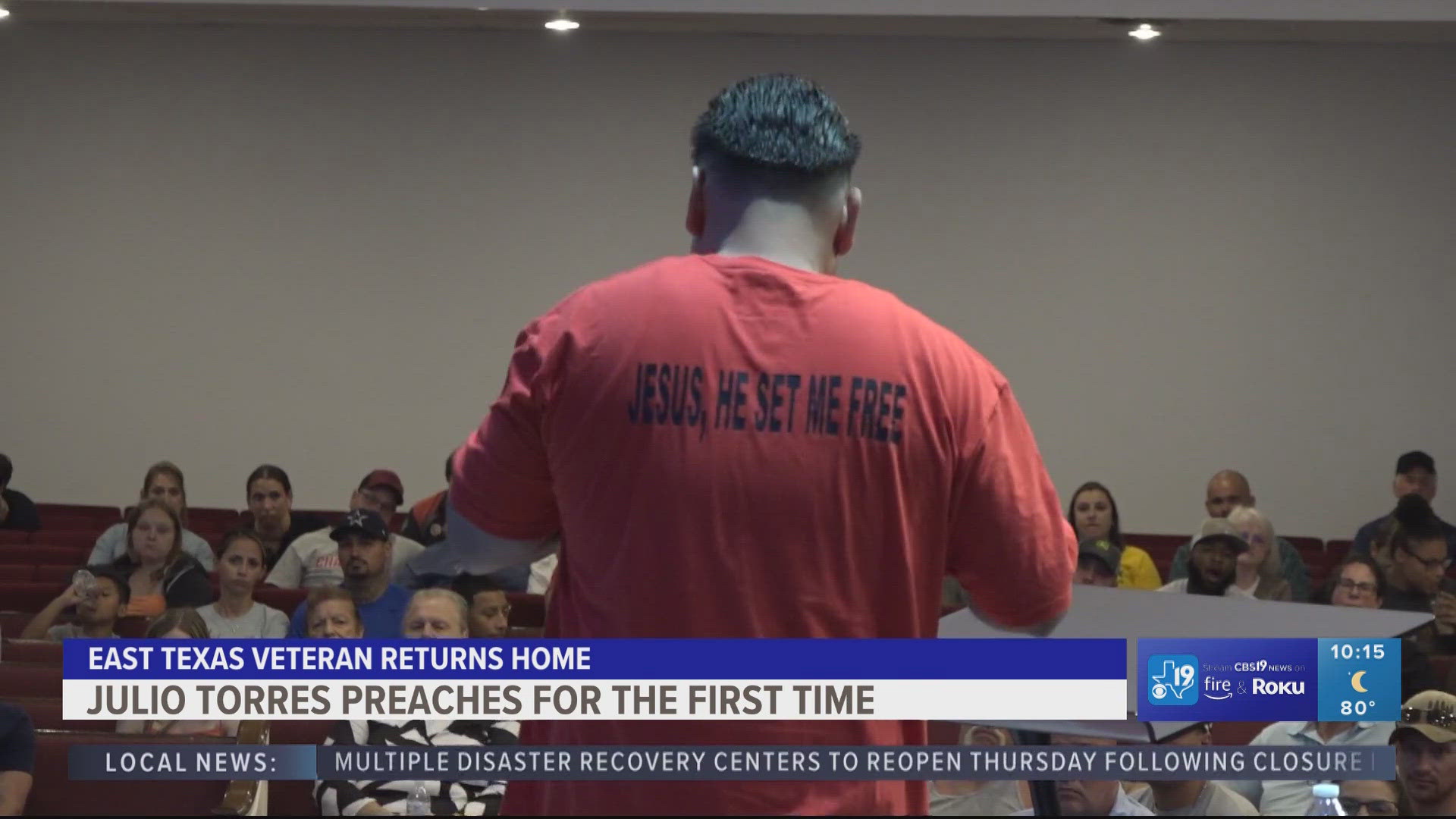 Julio Torres preaches at his church for the first time since being detained