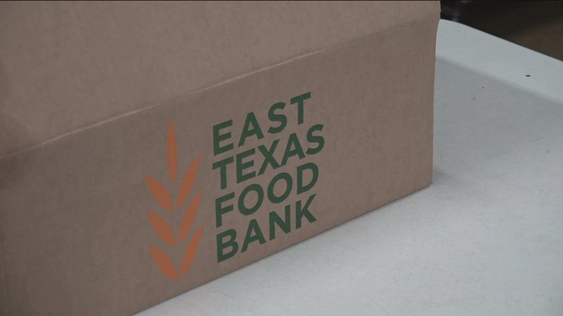 The East Texas Food Bank is hosting their holiday food distribution in Tyler at Green Acres
Baptist Church.