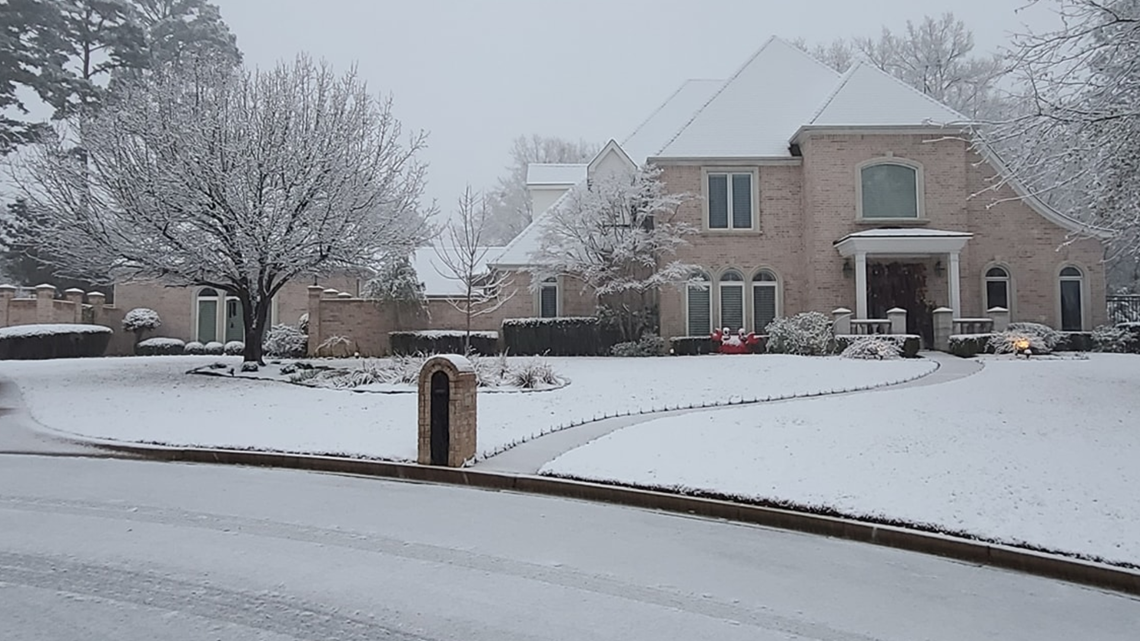 How many inches of snow did East Texas see? cbs19.tv