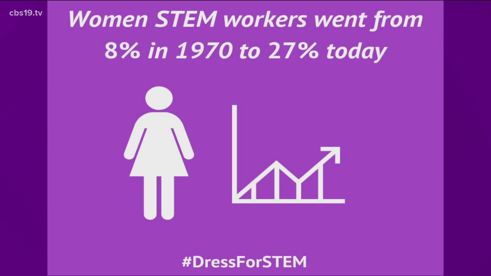 Dress for STEM is a movement that began in 2016, encourage young women to pursue their passions for science, tech, engineering and math careers