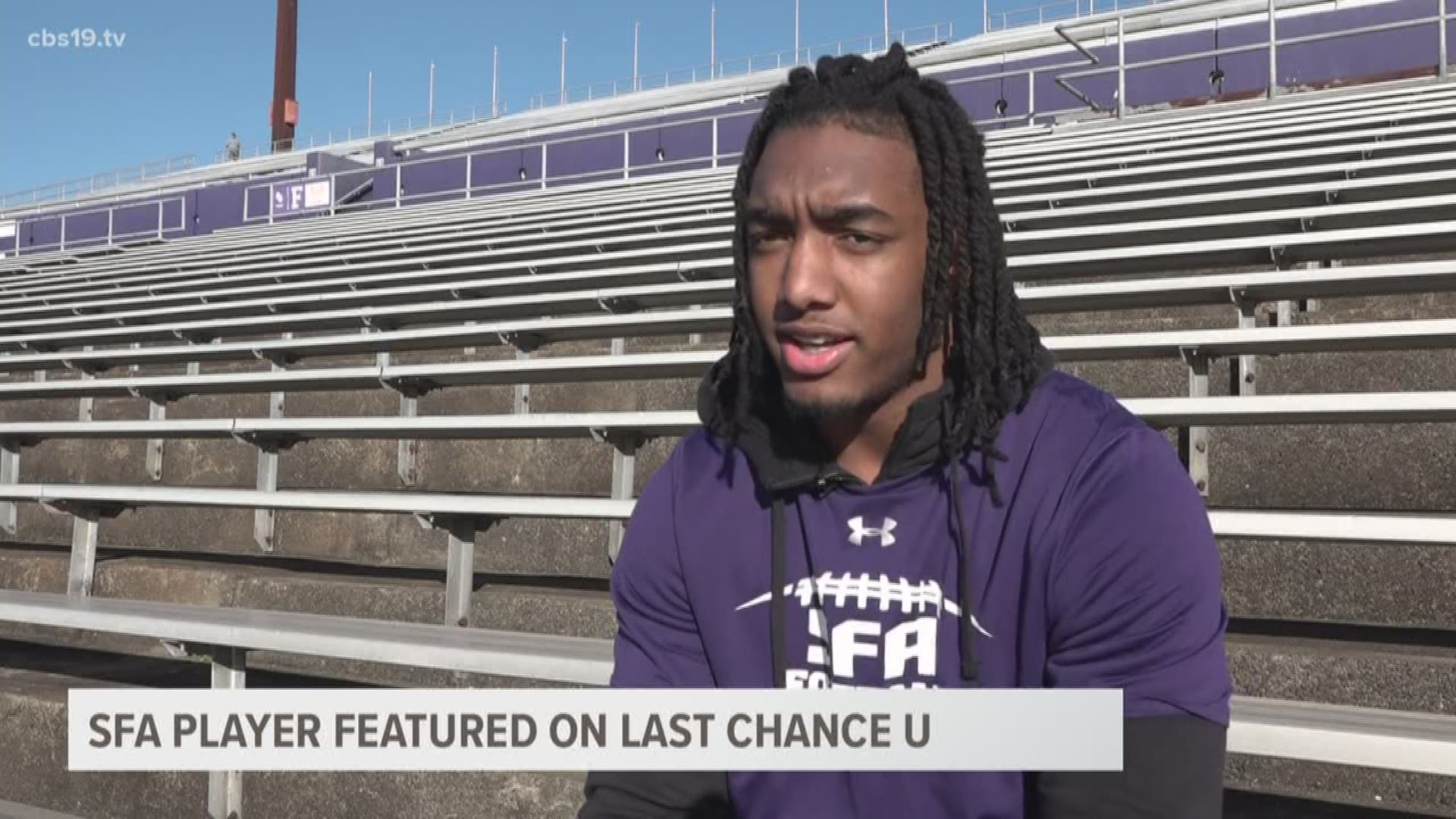 SFA Football player Kirkland Joseph, takes us through his journey after appearing on a Netflix series Last Chance U. His dream while at a community college in Kansas was to play Divsion 1 football.