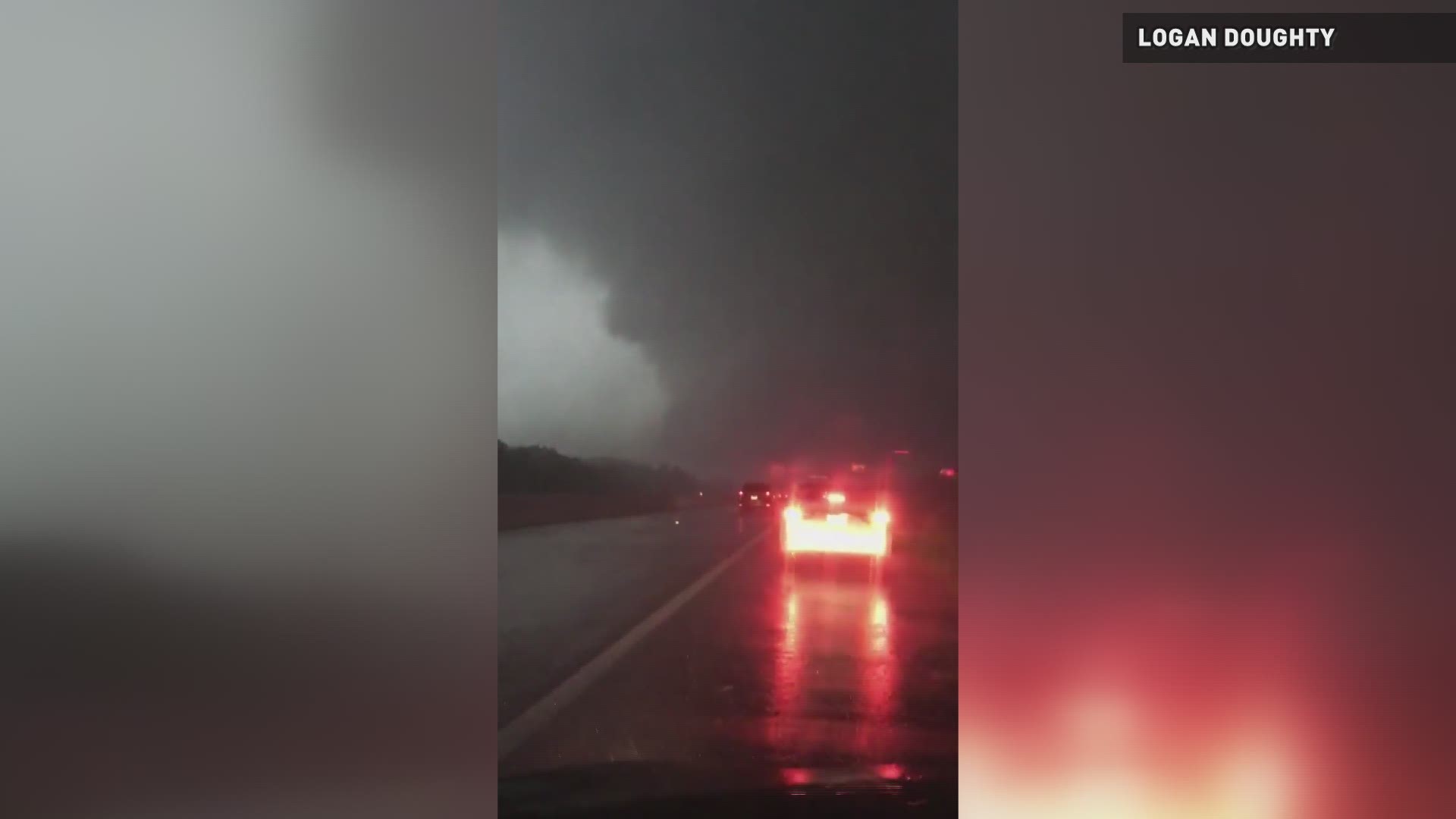 Logan Doughty captured this video of the huge tornado that devastated an area near Canton, Texas on Saturday, April 29, 2017.