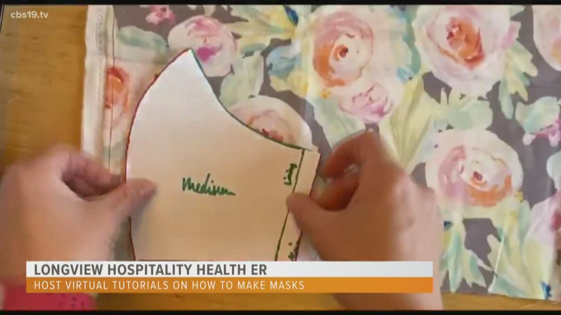 During a nationwide mask shortage, the CDC suggests using homemade masks in settings where masks are limited. Longview Hospitality ER, shows how it's done.