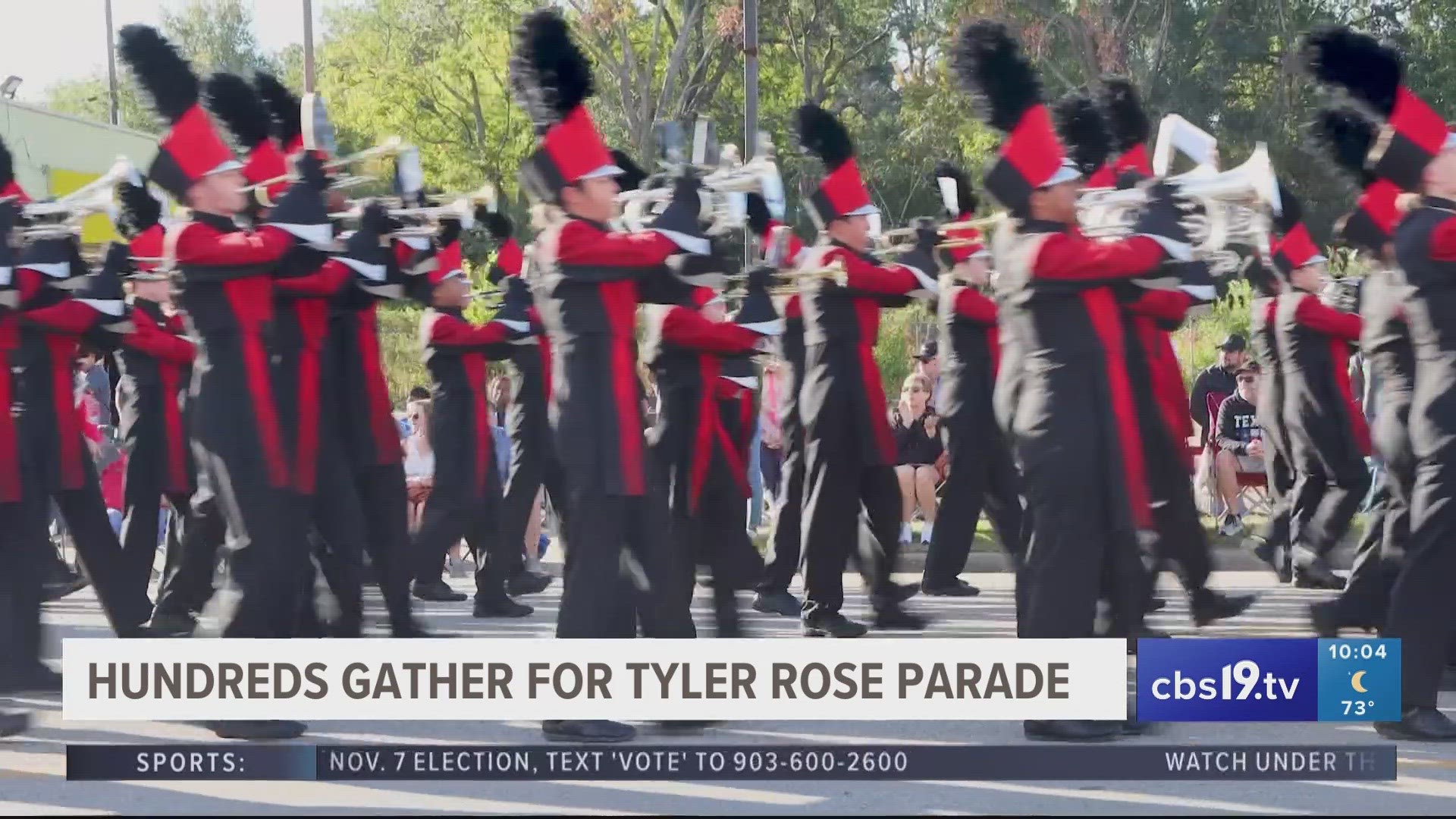 Hundreds of community members were in attendance on Saturday for the 90th annual Texas Rose Festival Parade featuring decorated floats, high school bands and more.