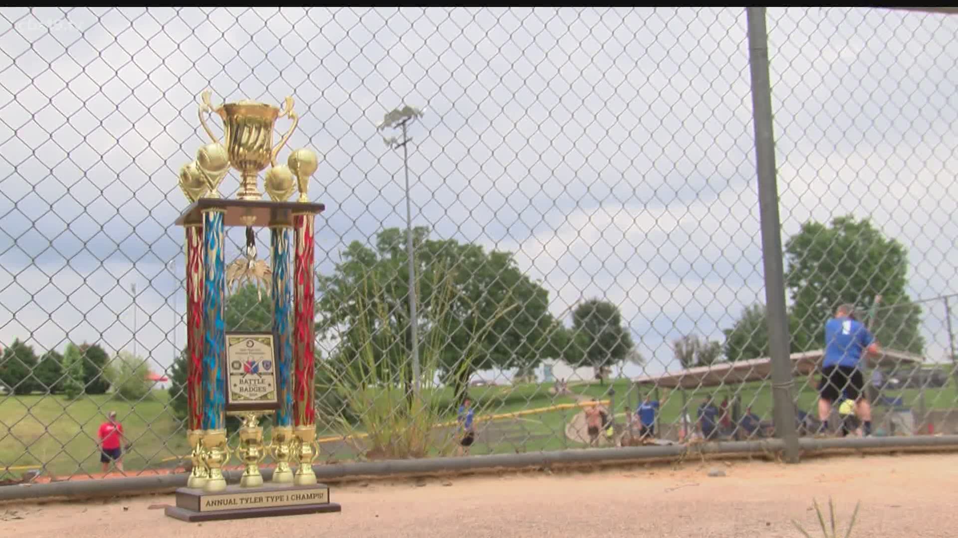 Balls were flying out of the batters box Saturday afternoon as the Tyler Police Department squared off with the Tyler Fire Department in their annual softball game.