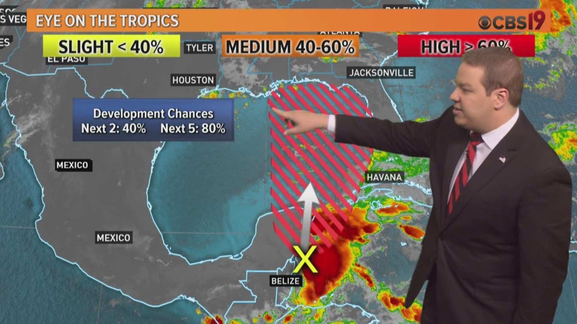 Meteorologist Michael Behrens is watching what could become the first tropical storm of the season over this weekend. 